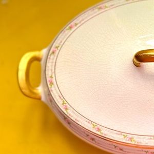 Antique 1923 Taylor Smith Taylor Iona China Covered Dish, Pattern 1799